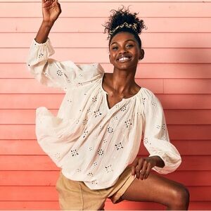 Aerie Boho Eyelet Blouse